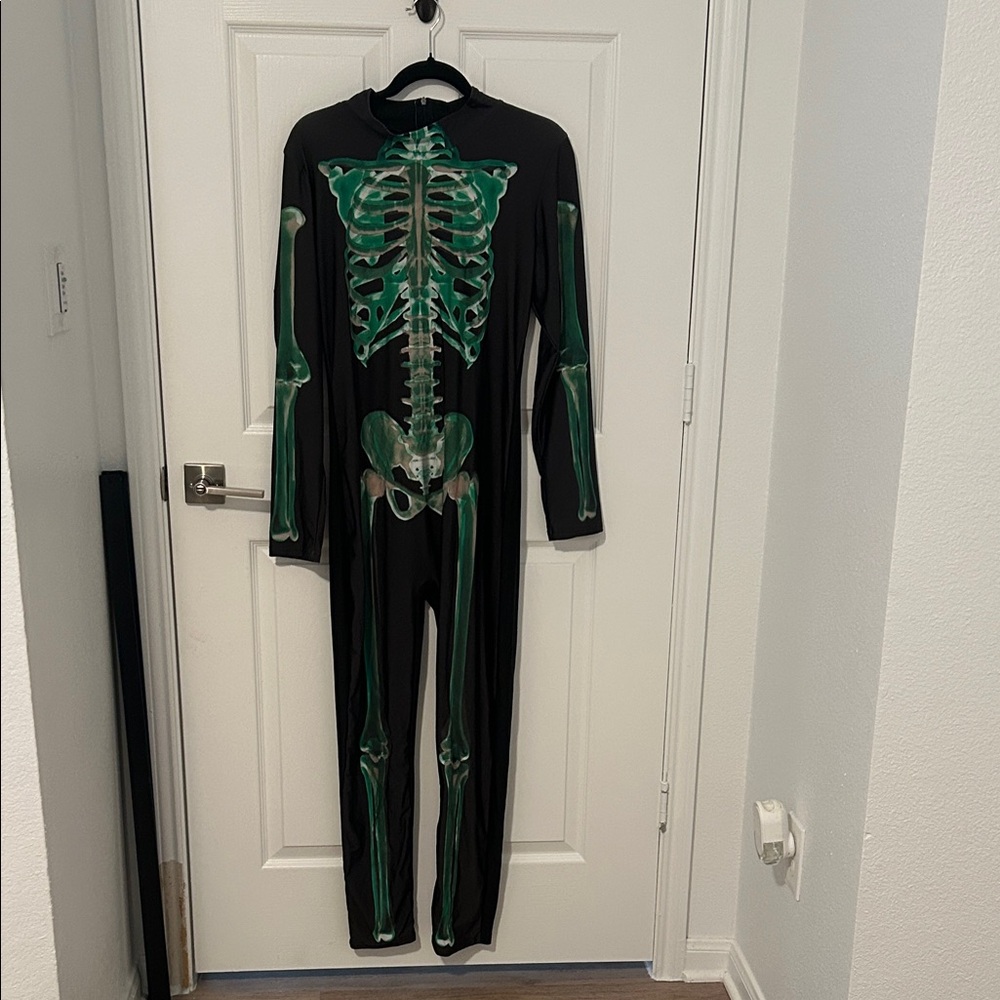 Kids Skeleton Costume - Black and Green